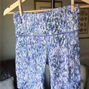 Athleta Blue Multi-Print Bike Shorts